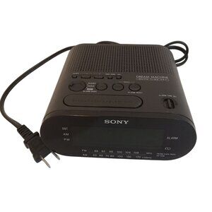Sony Alarm Clock Radio Unisex Black Dream Machine 10F-0218 Auto Time Set